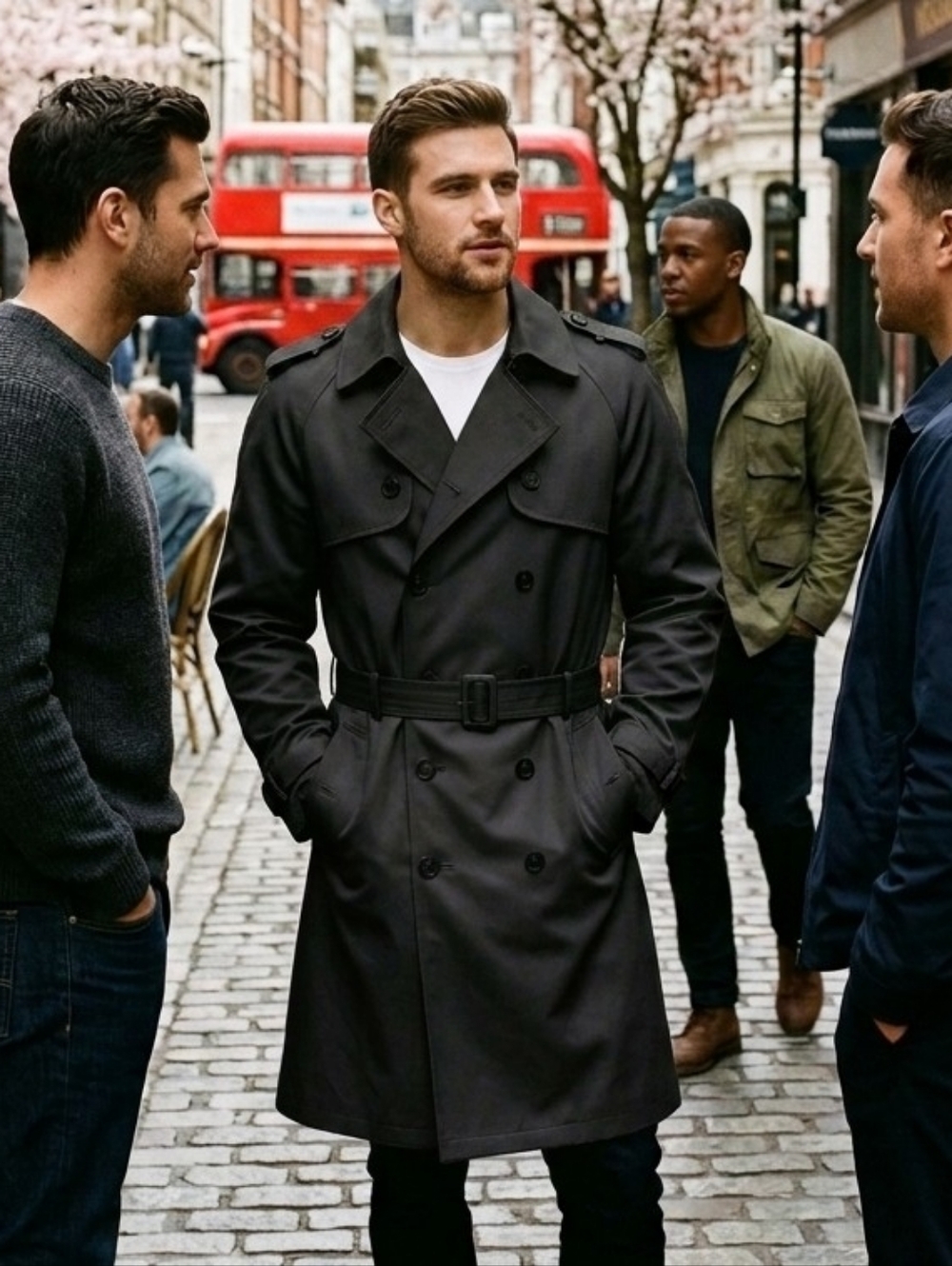 Armani Exchange | Classic Mid-Length Trench Coat